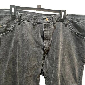 Mens Vintage Wrangler Black Denim Relaxed Fit Jeans WA783 actual size 42/29.5